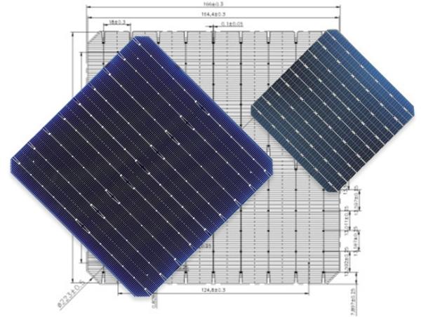 166X166 9BB Single Crystal Silicon Cell Two Sided Monocrystalline Silicon Pv