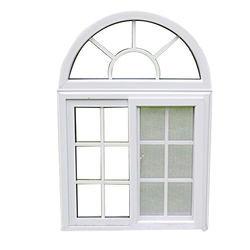 Wholesale Small Arch PVC Sliding Window Double Glazed Glass 3 Tracks Sliding Windows For Home from china suppliers