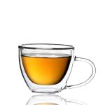 Factory Custom Glass Tea Set Glass Teapot Tea Infuser and 4 Double-Wall