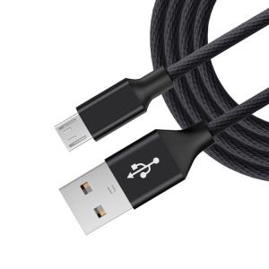 China Original Black Micro USB Data  Cable 6Ft Long Nylon Braided For Mobile Phone MP3 on sale