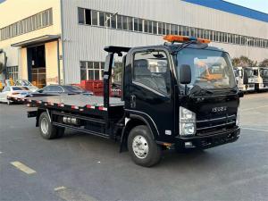 Wholesale Isuzu 130hp Roll Off Deck Carrier Flatbed Wrecker Truck 5 Tons from china suppliers