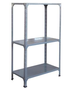 Wholesale Adjustable Slotted Angle Iron Shelf , Light Duty Metal Shelving Racking from china suppliers