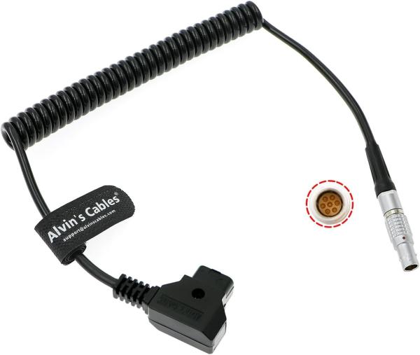 Alvin's Cables Power Cable for Tilta Nucleus-M Motor 7 Pin Male to D-tap Coiled