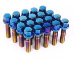Blue Neon Car Wheel Lug Bolts 0.88 Inch Diameter High Precision For Benz Series