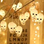 10LED Halloween Pumpkin Spider Bat Skull String Lights Lamp DIY Hanging Horror