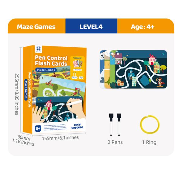 Spiral Bound Preschool Write And Reuse Workbook With Dry Erase Marker