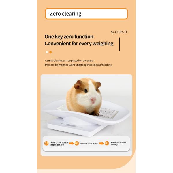 Livestock Scale Digital Pet Scale Accurately Weighs Dog Cat Tray Weight LCD Display Mini 10kg Pet Food Weighing Scale