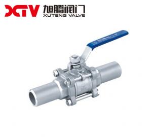 China Welding Connection Form 3-PCS Floating Ball Valve Q61F Structure on sale