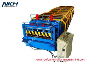 China European 1100 Steel Roof Tile Forming Machine With High Tile Pressing Precision on sale