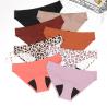 Buy cheap Seamless Period Panties Postpartum Undies Leopard Low Waist Ice Silk Waterproof from wholesalers