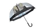 Dome Shape POE Fabric Transparent Rain Umbrella