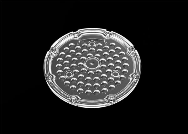 Clear PC High Power LED Lens , 64 LED Reflectors Optics IP65 For Round Highbay