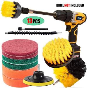 Wholesale 2 Extension Rod Drill Cleaning Brush Set 638g Power Drill Attachment Scrubber 50mm from china suppliers