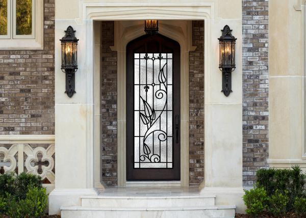 Float Wrought Iron Glass Agon Filled With Silk Screening Light Transmission Iron