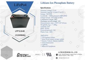 Wholesale 60Ah Safety Deep Cycle 12.8 V Lithium Ion Battery For UPS System from china suppliers