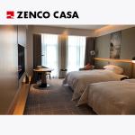 Iso14001 Modern Style Hotel Bedroom Furnitures Includes Twin Beds And Bedside