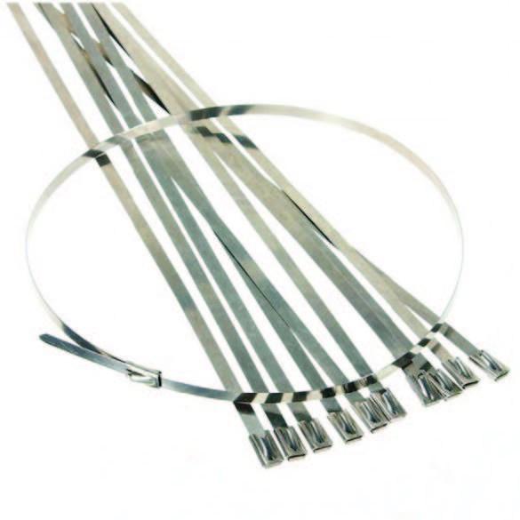 4.6mm 7.9mm Solar Cable Tie , Sus304 Stainless Steel Zip Ties For Solar Panel