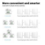Wall Light Self Powered Wireless Switch Outdoor Waterproof Push Button Switch