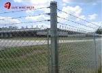 9 Gauge Zinc / Aluminum / Polymer Coated Chain Link Tennis Court Fence