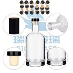 500ml/750ml/1500ml Clear Borosilicate Whiskey Liquor Bottle Vodka Square Type