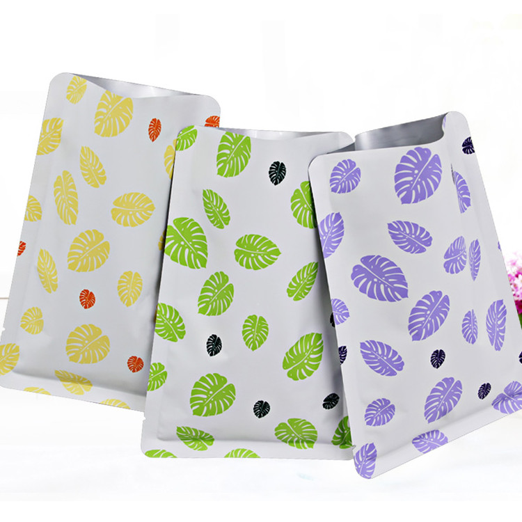 Custom Printed Plastic Packaging Sachet Three Side Heat Seal Aluminum Foil Bag