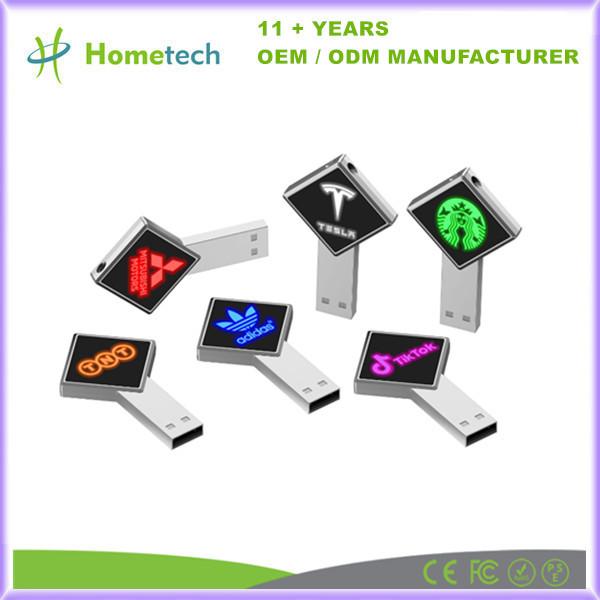 Light Up Your Logo Perfect Promotion Gift Metal USB Flash Drive with USB 2.0/3.0