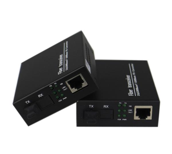 Fiber optic 10 / 100M media converter Fast Ethernet optical transceiver 100Mbps