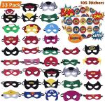 Custom Felt Superhero Party Masks For Children Aged 3+