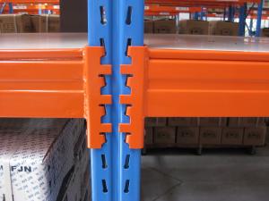 Wholesale Powder Coated Heavy Duty Pallet Racking Teardrop Type Blue / Orange from china suppliers