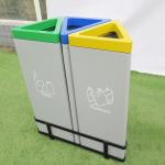 Antioxidant Drying Triangle 3 In 1 Steel Outdoor Trash Can