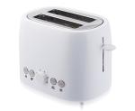 Plastic Housing Electric White Two Slice Toaster Defrost Function