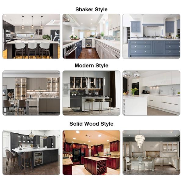 High End Customized Kitchen Cabinet Modern Design Island Smart Wood Kitchen Cabinets