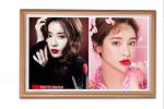 wood frame 21.5" 22" inch digital art NFT display photo frame WIFI 4G network