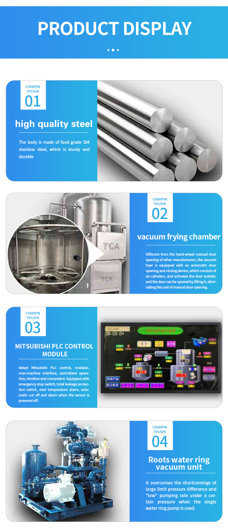Customized Vacuum Frying Machine Crisps Low Temperature Vacuum Fryer Machine