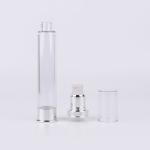 10ml - 30ml Clear Plastic Airless Pump Bottles Propellant Free Dispensing For