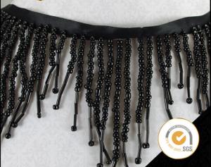 Wholesale Wholesale Black Bead Fringes Trim Beaded Trimming Embroidery Applique Trimming from china suppliers