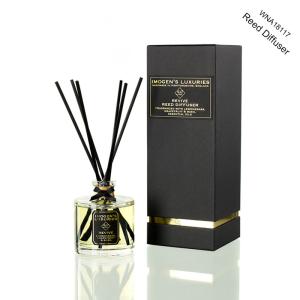 Wholesale Luxury Transparent Round Bottle Home Reed Diffuser with Black Gift Box from china suppliers