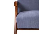 Customized Modern Style Wood and Fabric Armchair Nordic Custom Upholstered
