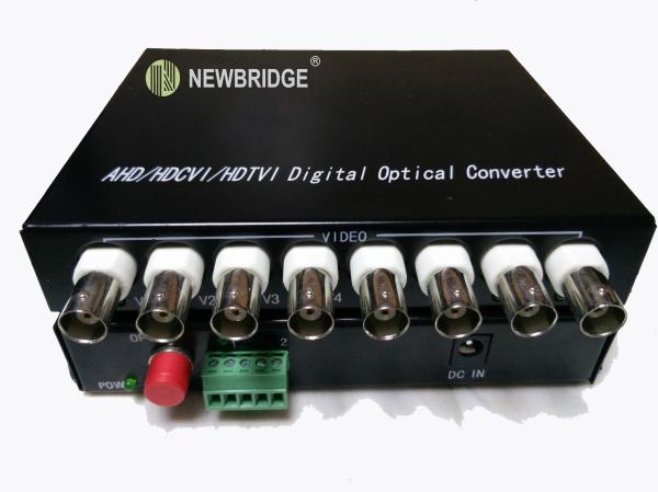 8 Channel BNC HD TVI / CVI / AHD Transmitter Receiver 1310nm&1550nm 20KM 8CH