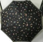 190T Pongee Manual Open Wooden Shaft Umbrella With Full Color Printing