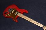 New Top quality , red Tiger Flame Electric Guitar Solid Basswood Body strato