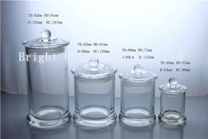 Wholesale different size glass candle jars with custom lid in stock from china suppliers