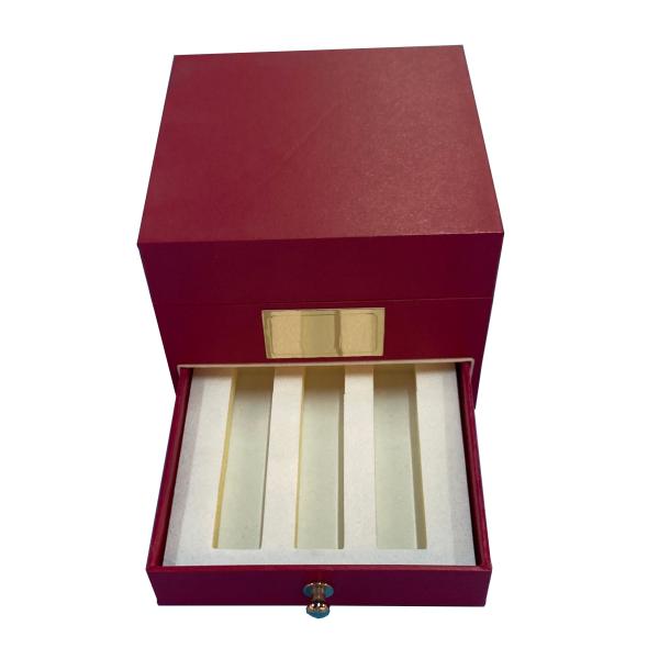 Wholesale Customized Luxury Double-Deck Drawer Hardcover Gift Packaging Box Jewelry Packaging Box for Valentine′s Day