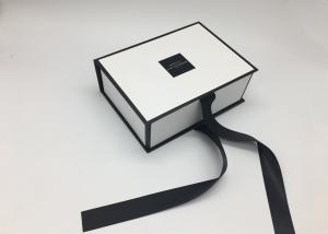 Wholesale Recyclable Book Shape Jewelry Box / Folding Packaging Box With Ribbon Closure from china suppliers