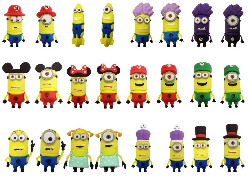 Cute Shaped Minions Cartoon Character PVC Usb Flash Drive USB 2.0 And 3.0