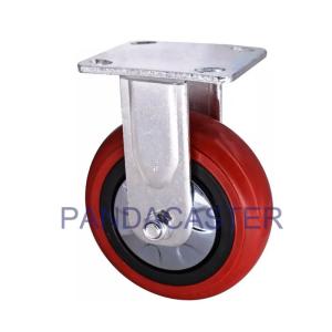 Wholesale Korean Style 6 Inch Polyurethane Casters , Heavy Duty Fixed Castors from china suppliers