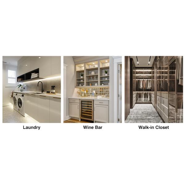 High End Customized Kitchen Cabinet Modern Design Island Smart Wood Kitchen Cabinets