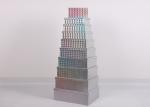 Rectangle Printing Xmas Gift Packaging / 10ct Christmas Nesting Boxes Multi