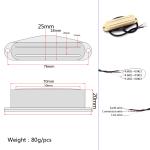 SSS Ceramic Magnet Mini Guitar Pickup Hot Rail Chrome Dual Rail High Output