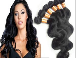 Wholesale Color 1B Body Wave Peruvian Human Hair Extensions With Unprocessed from china suppliers